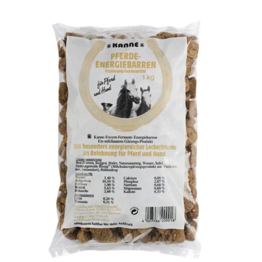 Kanne Leckerli Energiebarren für Pferde und Hunde
